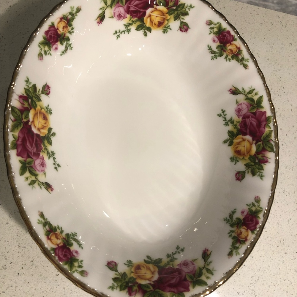 Royal Albert Floral Bone China Bowl with Pink and Yellow Roses